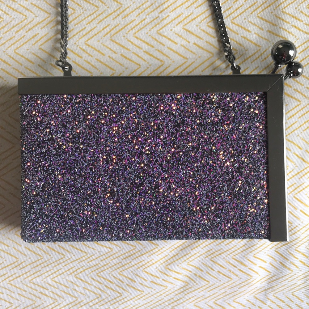 Zara Glittery/Sparkly Purple Clutch
